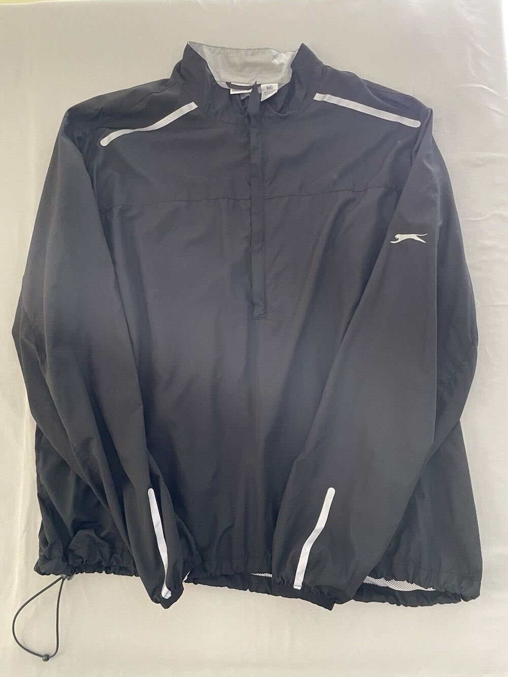 Slazenger Windbreaker Men’s XXL Black 1/4 Zip Pocket Golf Jacket